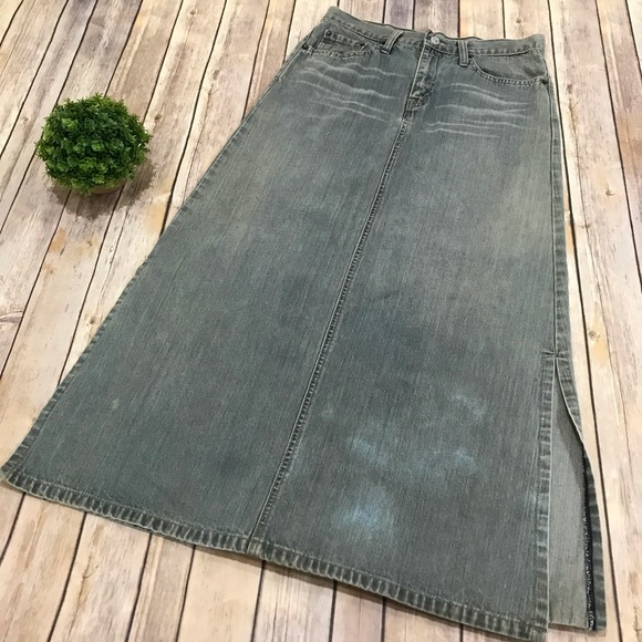 Levi's Dresses & Skirts - Levi’s vintage Long Modest Denim Jean Skirt Size 6